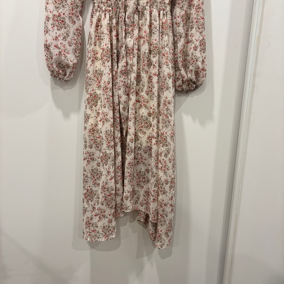 Vintage Cream and Pink Bishop Sleeve Sundress - Picture 9 of 12